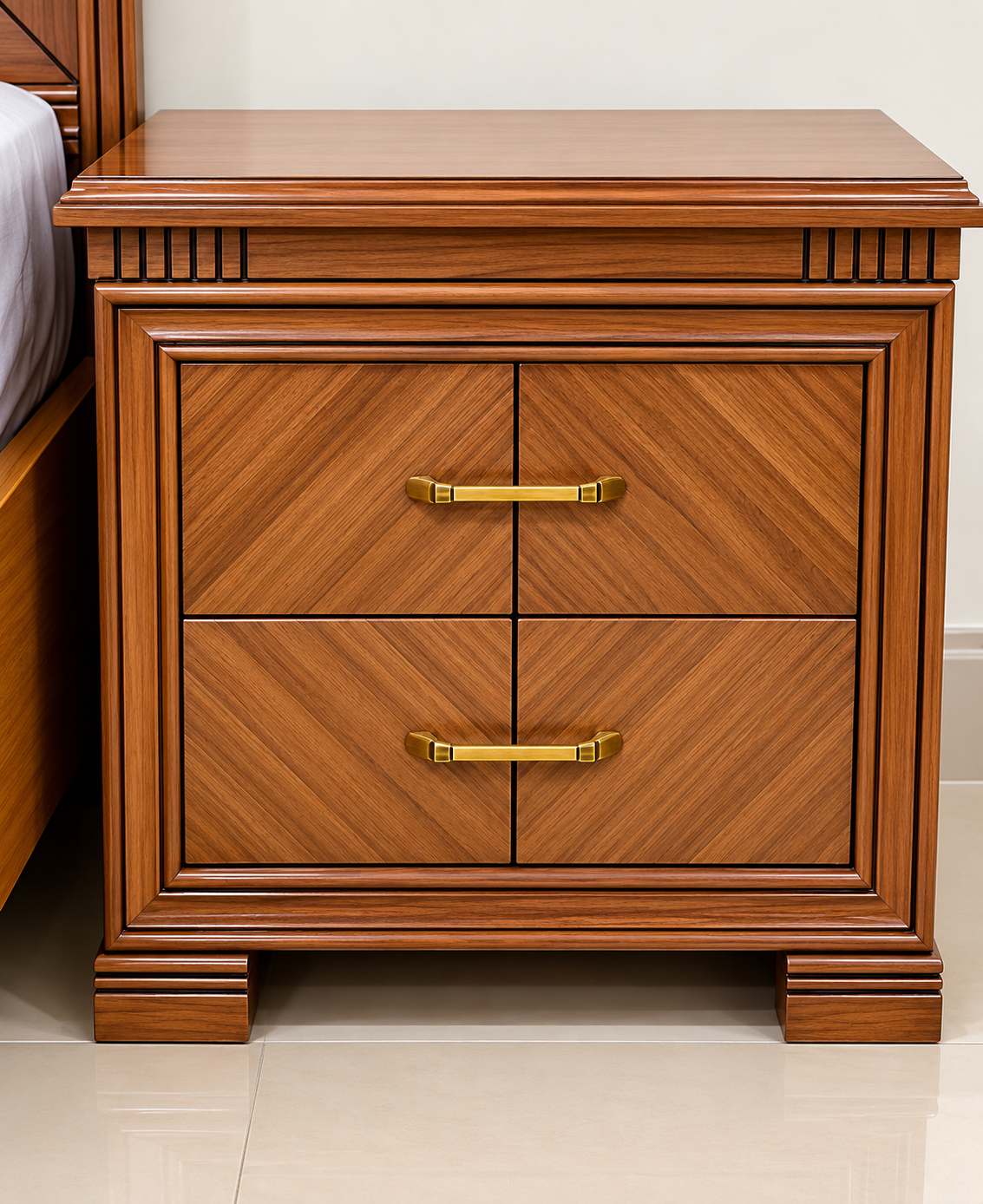 Mvule bedside cabinet — Furniture